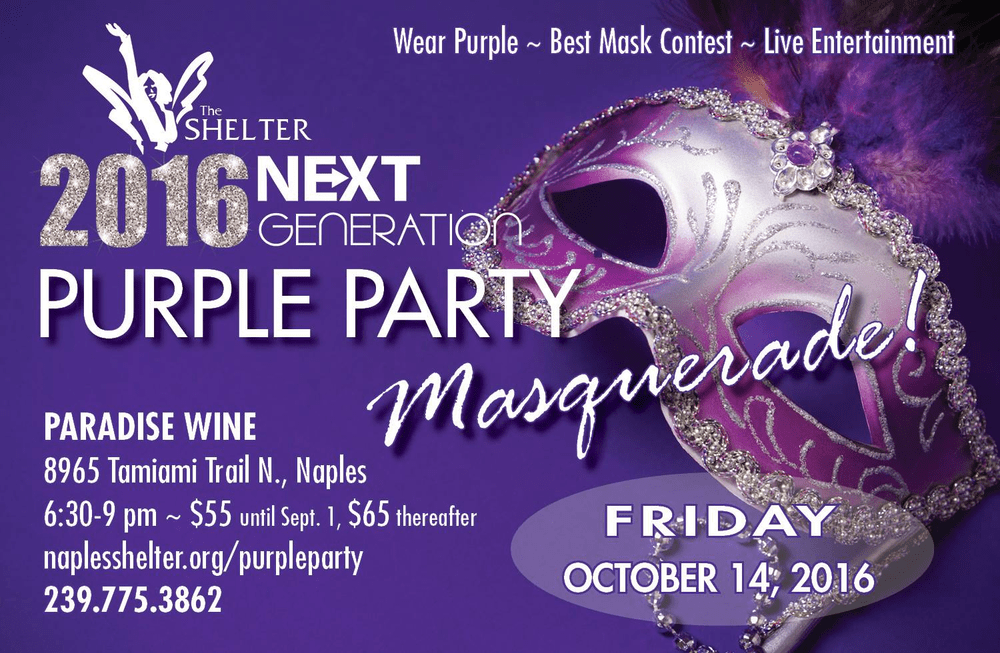 Featured image for post: Law Office of Matthew P. Flores Sponsors The Shelter Naples’ Purple Party